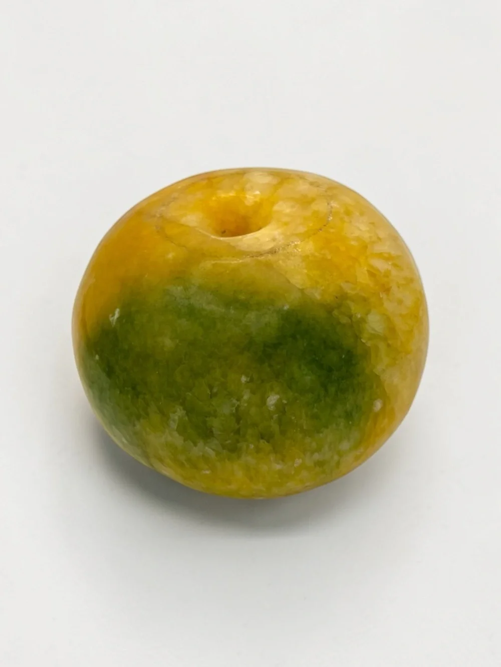 Vintage Italian Alabaster Carved Stone Decorative Fruit Green Yellow 2 3/4" - Picture 3 of 11